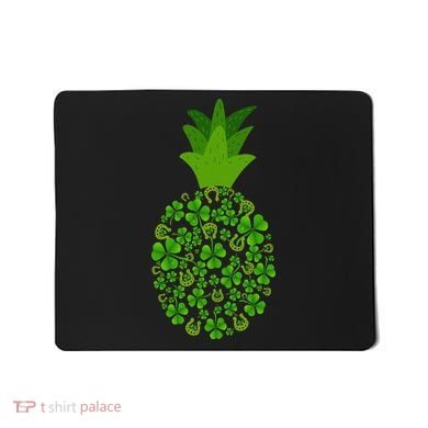 Cute Pineapple Shamrock Leaf Clover Saint Patrick's Day Mousepad