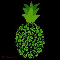 Cute Pineapple Shamrock Leaf Clover Saint Patrick's Day Mousepad thumb 1