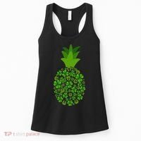 Cute Pineapple Shamrock Leaf Clover Saint Patrick's Day Women's Tank Top thumb 0