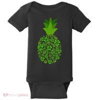 Cute Pineapple Shamrock Leaf Clover Saint Patrick's Day Baby Bodysuit thumb 0