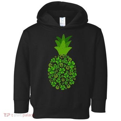 Cute Pineapple Shamrock Leaf Clover Saint Patrick's Day Toddler Hoodie