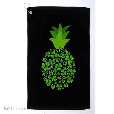 Cute Pineapple Shamrock Leaf Clover Saint Patrick's Day Golf Towel