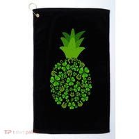 Cute Pineapple Shamrock Leaf Clover Saint Patrick's Day Golf Towel thumb 0