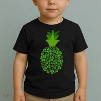 Cute Pineapple Shamrock Leaf Clover Saint Patrick's Day Toddler T-Shirt thumb 2