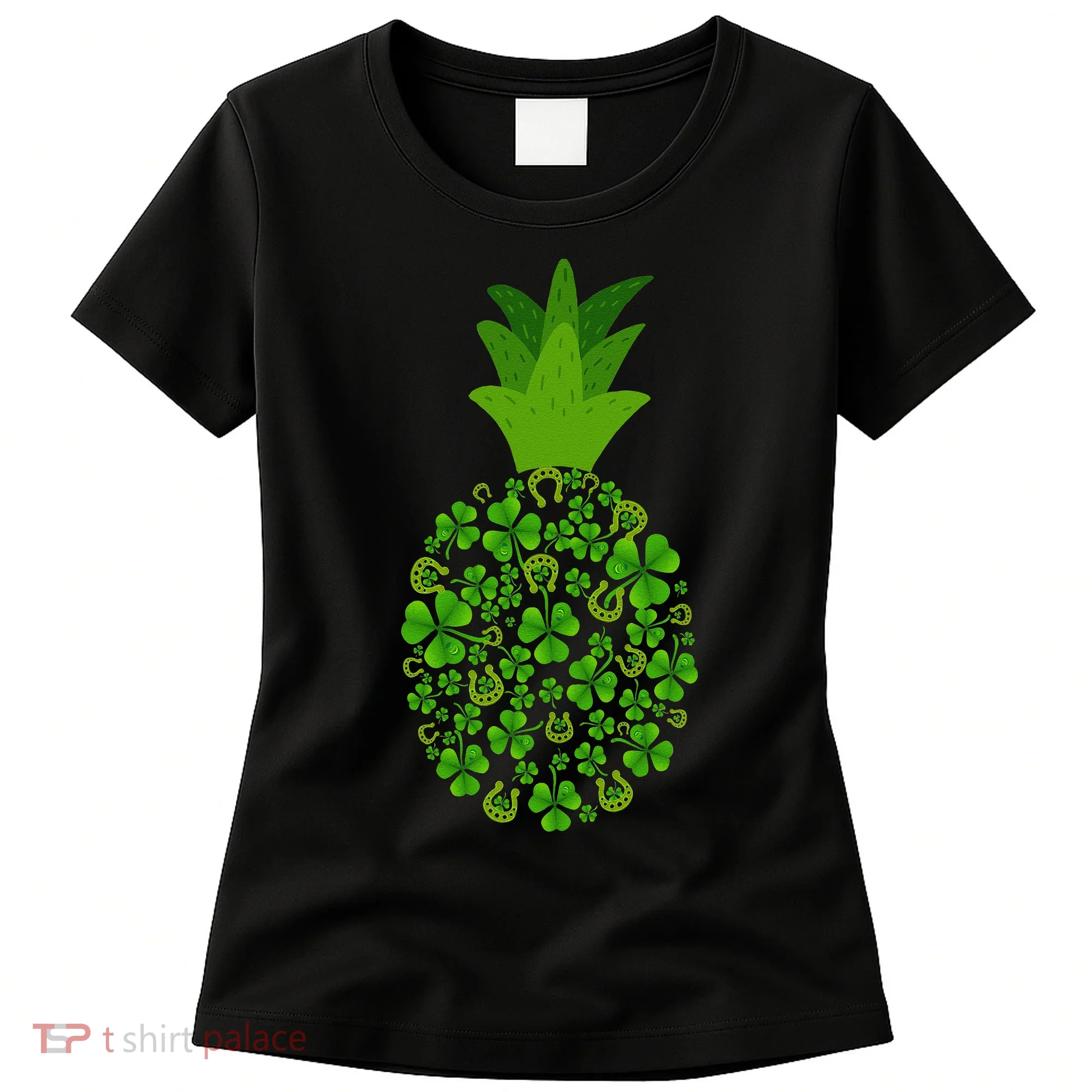 Cute Pineapple Shamrock Leaf Clover Saint Patrick's Day Women's T-Shirt