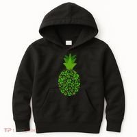 Cute Pineapple Shamrock Leaf Clover Saint Patrick's Day Kids Hoodie thumb 0