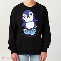 Cute Penguin Standing On An Ice Floe Women's Sweatshirt thumb 0