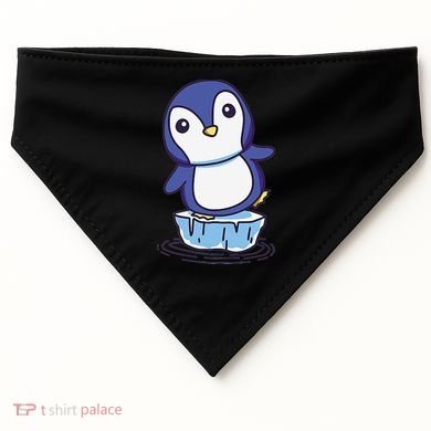 Cute Penguin Standing On An Ice Floe USA-Made Doggie Bandana