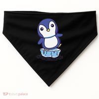 Cute Penguin Standing On An Ice Floe USA-Made Doggie Bandana thumb 0