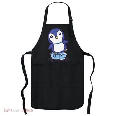 Cute Penguin Standing On An Ice Floe Apron