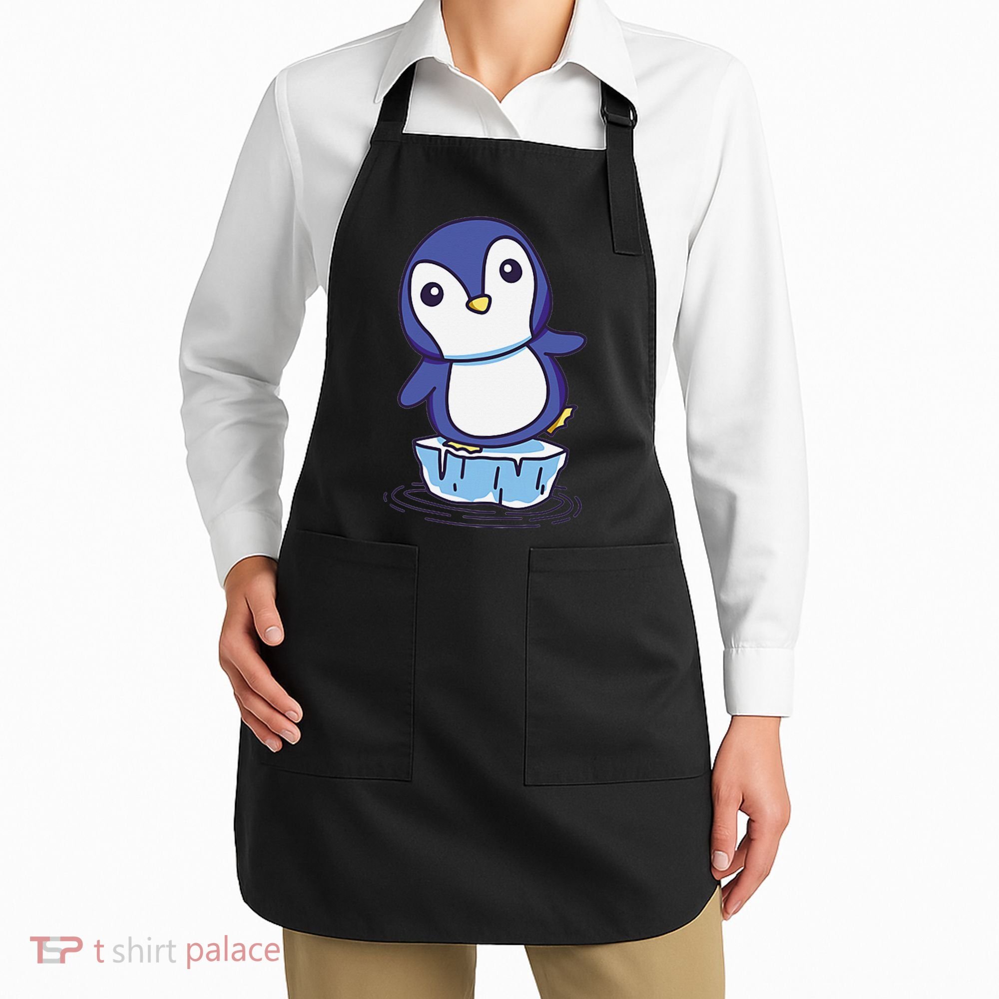 Cute Penguin Standing On An Ice Floe Apron