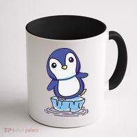Cute Penguin Standing On An Ice Floe Coffee Mug thumb 1