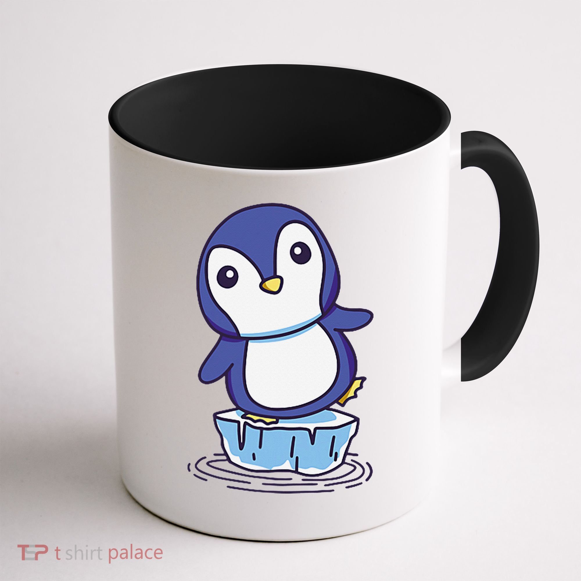 Cute Penguin Standing On An Ice Floe Coffee Mug