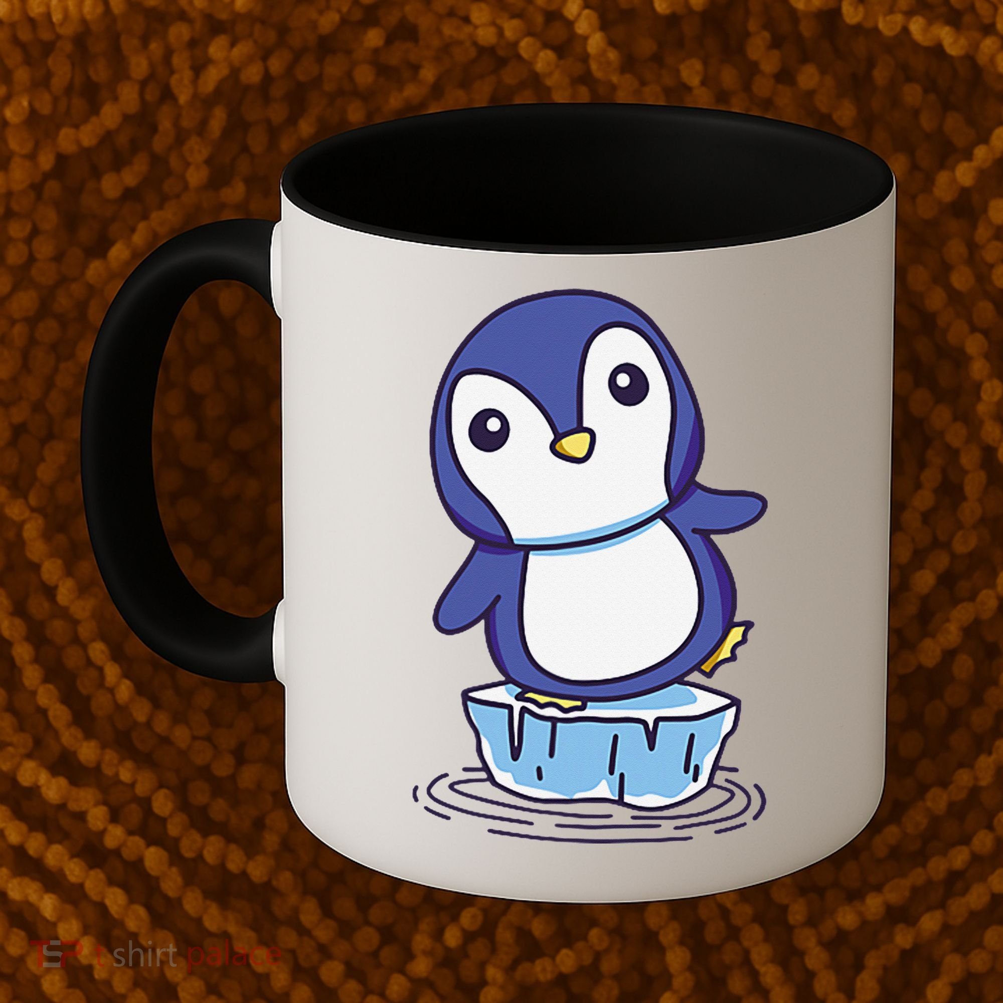 Cute Penguin Standing On An Ice Floe Coffee Mug