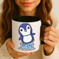 Cute Penguin Standing On An Ice Floe Coffee Mug thumb 3