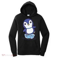 Cute Penguin Standing On An Ice Floe Women's Hoodie thumb 0