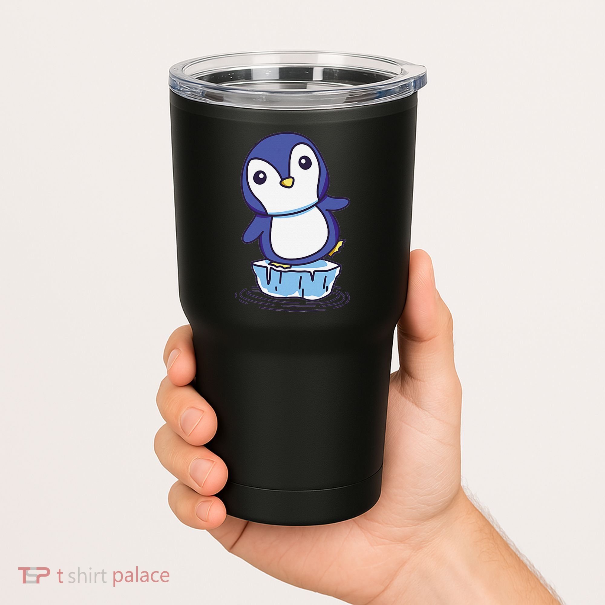 Cute Penguin Standing On An Ice Floe Tumbler