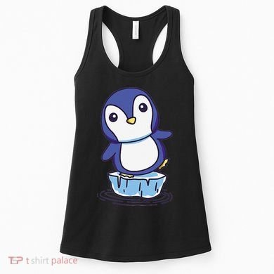 Cute Penguin Standing On An Ice Floe Women's Tank Top