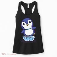 Cute Penguin Standing On An Ice Floe Women's Tank Top thumb 0