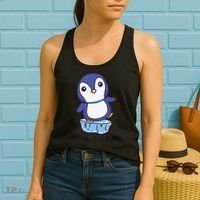 Cute Penguin Standing On An Ice Floe Women's Tank Top thumb 2