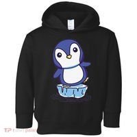 Cute Penguin Standing On An Ice Floe Toddler Hoodie thumb 0
