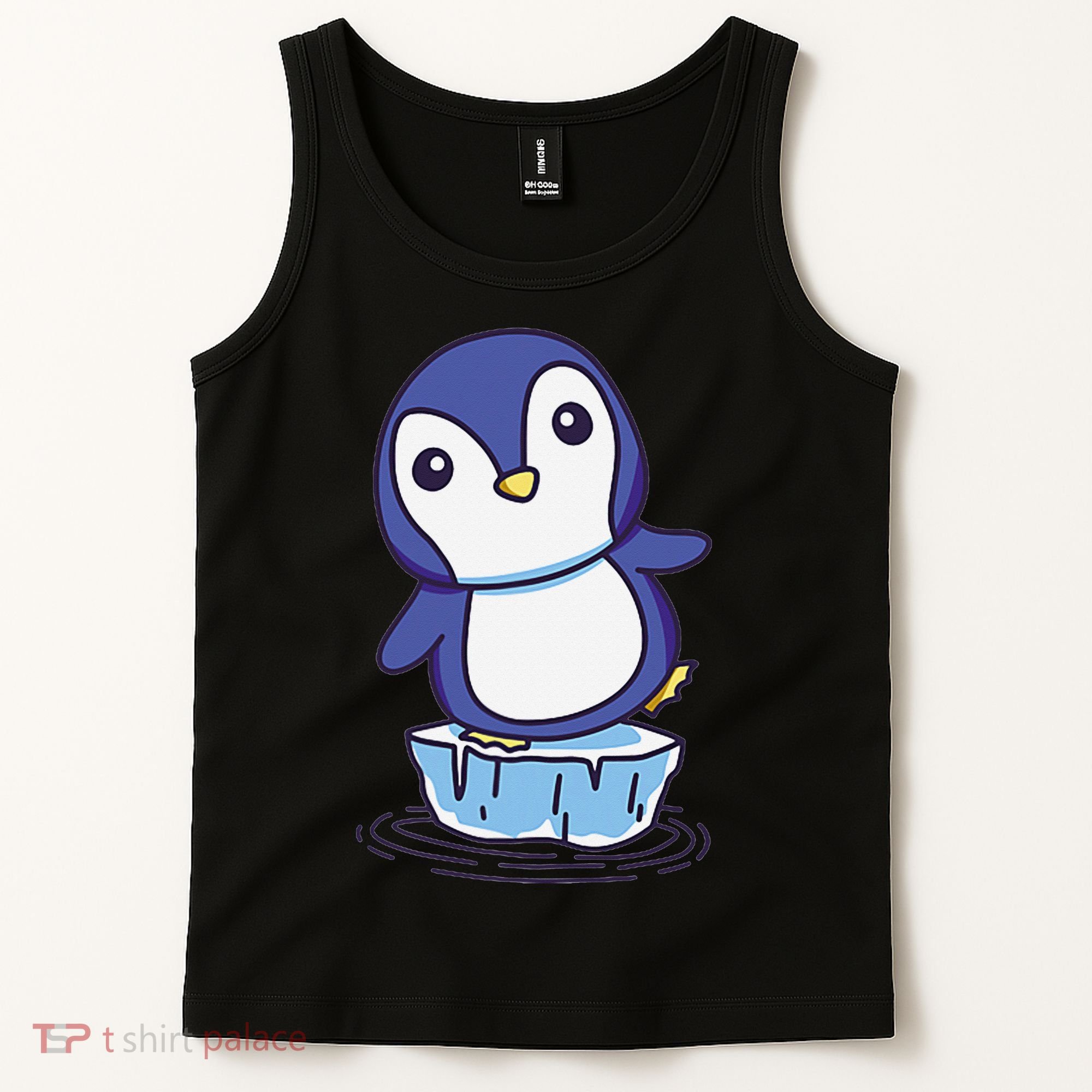 Cute Penguin Standing On An Ice Floe Tank Top