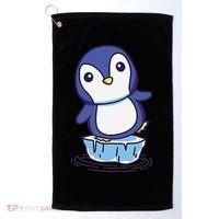 Cute Penguin Standing On An Ice Floe Golf Towel thumb 0