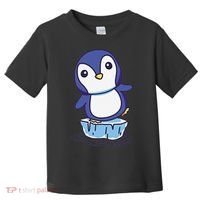 Cute Penguin Standing On An Ice Floe Toddler T-Shirt thumb 0