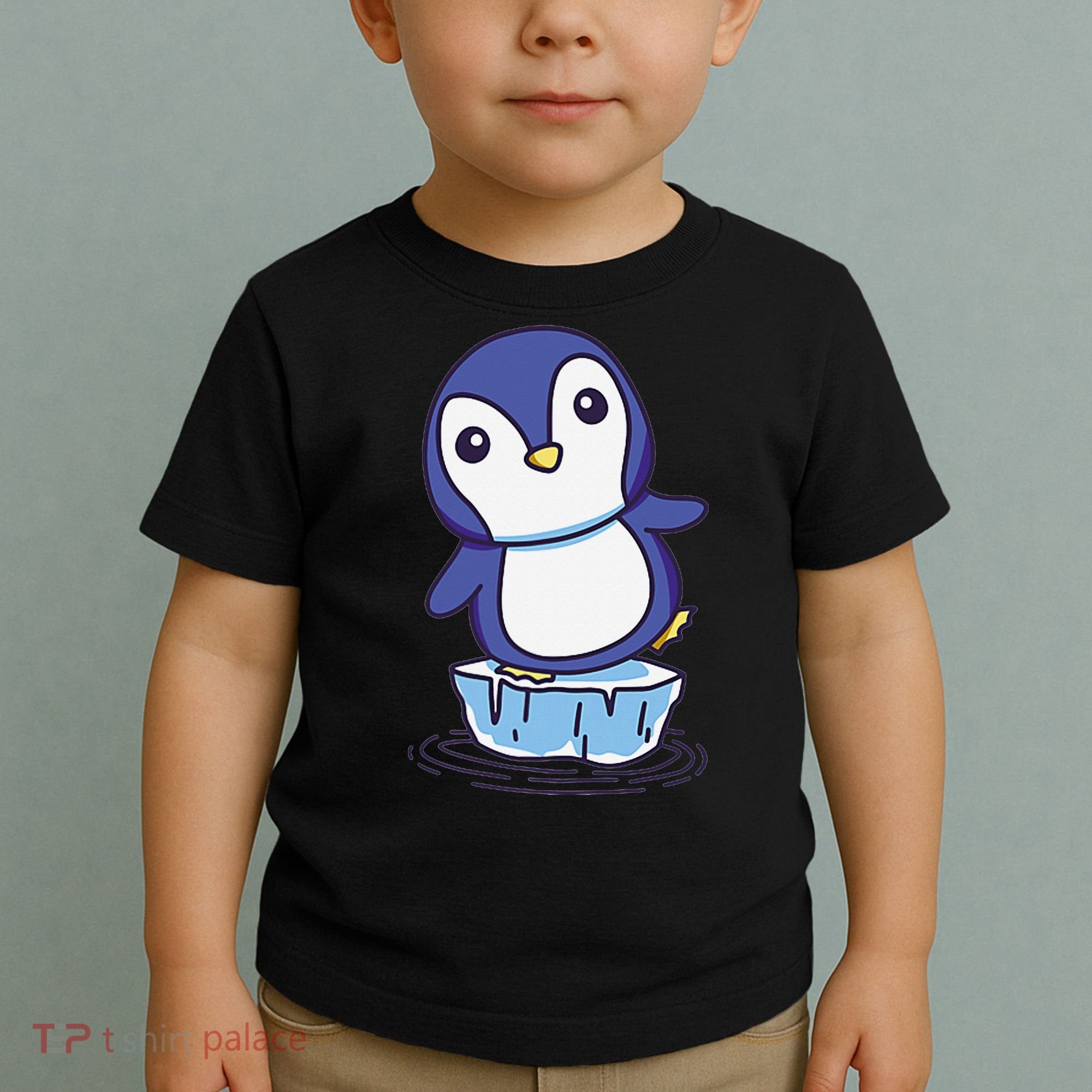 Cute Penguin Standing On An Ice Floe Toddler T-Shirt