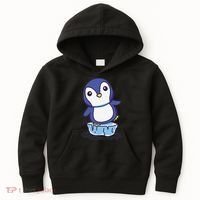 Cute Penguin Standing On An Ice Floe Kids Hoodie thumb 0