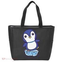 Cute Penguin Standing On An Ice Floe Tote Bag thumb 0