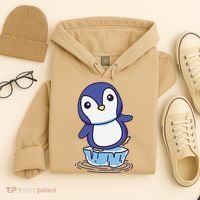 Cute Penguin Standing On An Ice Floe Hoodie thumb 4