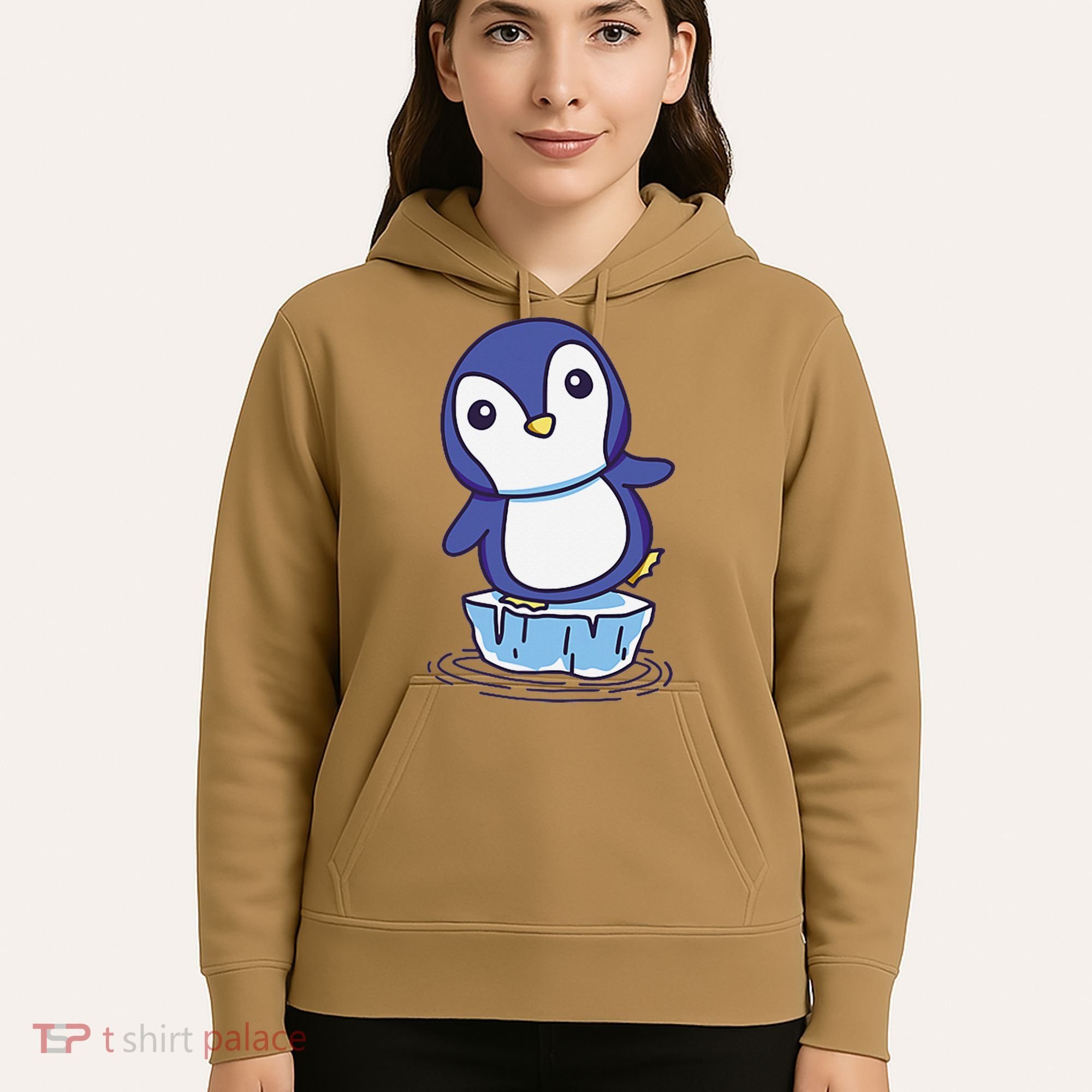Cute Penguin Standing On An Ice Floe Hoodie
