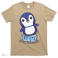 Cute Penguin Standing On An Ice Floe T-Shirt thumb 0