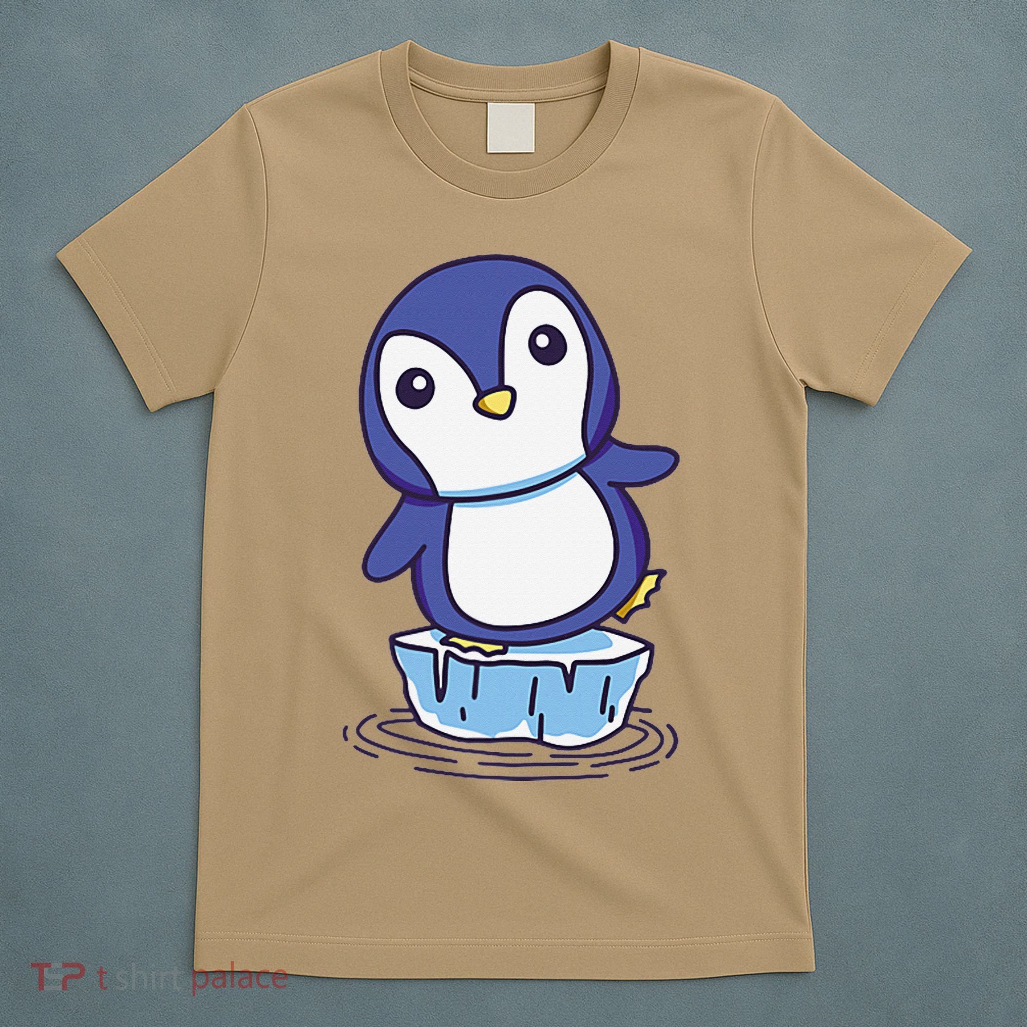 Cute Penguin Standing On An Ice Floe T-Shirt