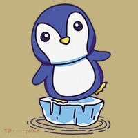 Cute Penguin Standing On An Ice Floe Mousepad thumb 1