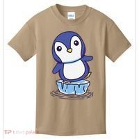 Cute Penguin Standing On An Ice Floe Kids T-Shirt thumb 0