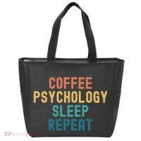 Coffee Psychology Sleep Repeat Funny Psychology &Amp; Coffee Gift Tote Bag thumb 0