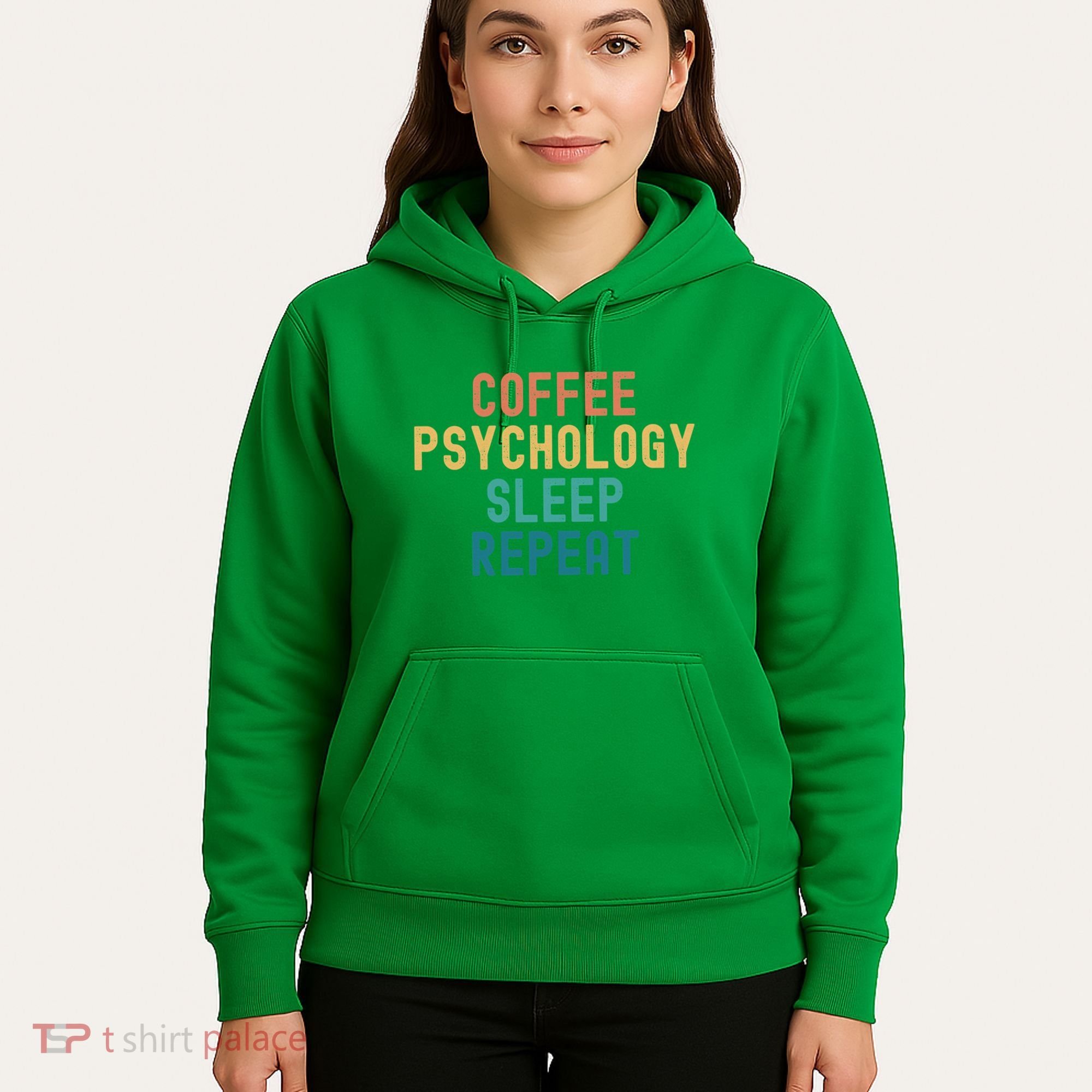 Coffee Psychology Sleep Repeat Funny Psychology &Amp; Coffee Gift Hoodie