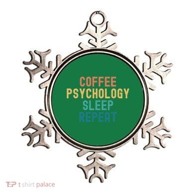Coffee Psychology Sleep Repeat Funny Psychology &Amp; Coffee Gift Ornament
