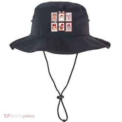 Christmas Postage Stamps Cute Retro Bucket Hat