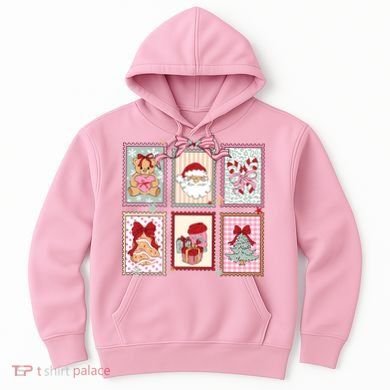 Christmas Postage Stamps Cute Retro Hoodie