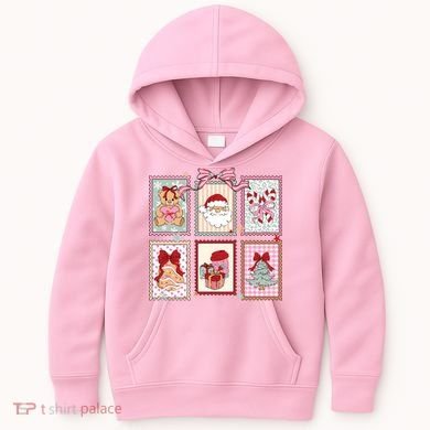 Christmas Postage Stamps Cute Retro Kids Hoodie