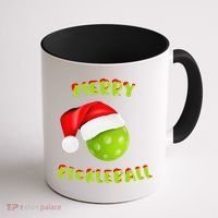 Christmas Pickleball Santa Hat Pickleball Player Winter Dink Coffee Mug thumb 1