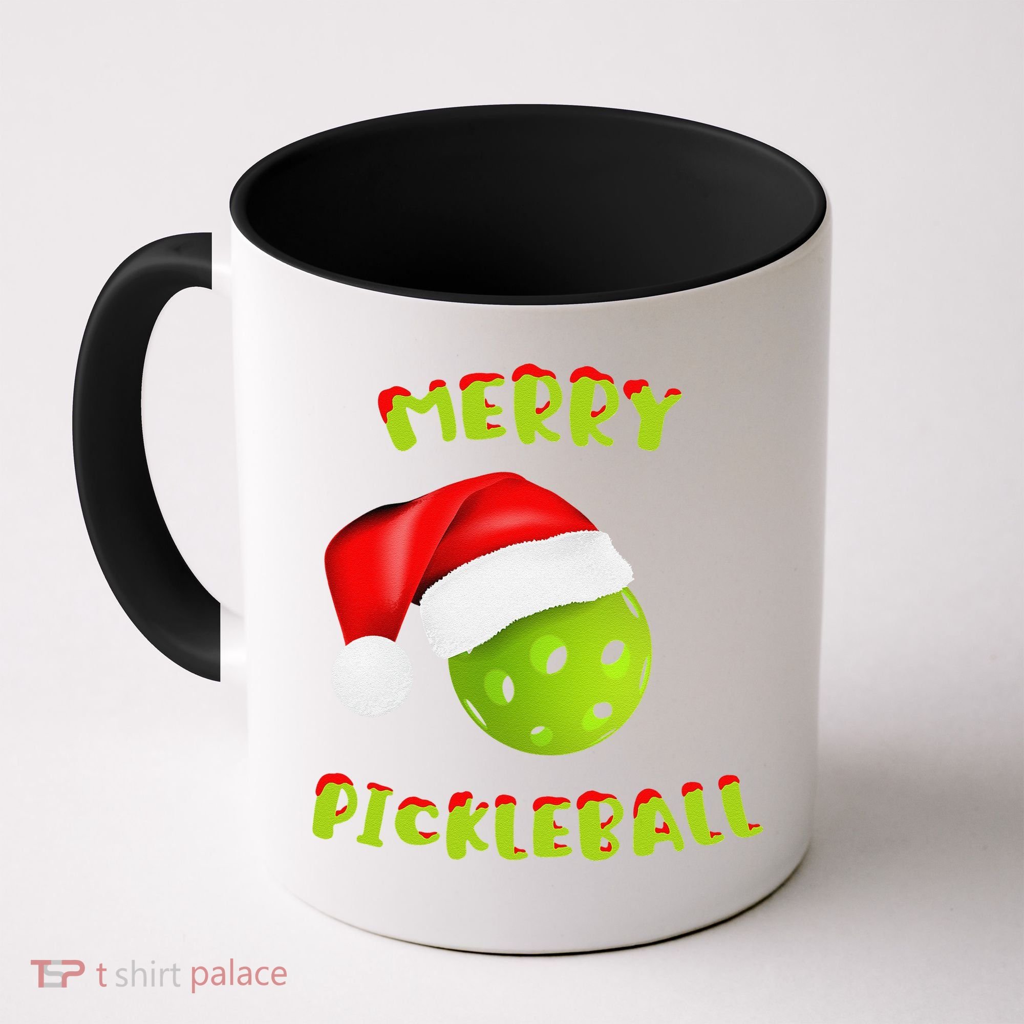 Christmas Pickleball Santa Hat Pickleball Player Winter Dink Coffee Mug