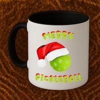 Christmas Pickleball Santa Hat Pickleball Player Winter Dink Coffee Mug thumb 2