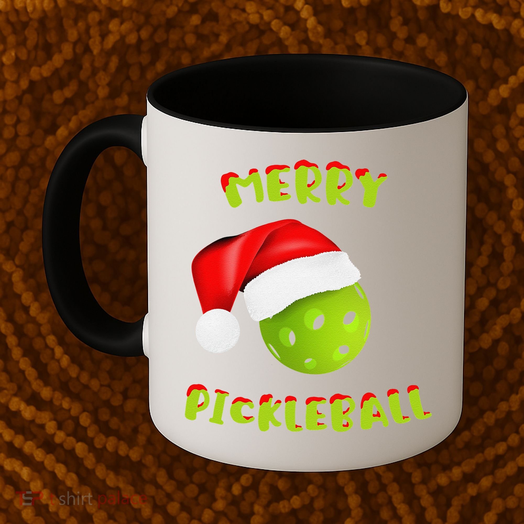 Christmas Pickleball Santa Hat Pickleball Player Winter Dink Coffee Mug