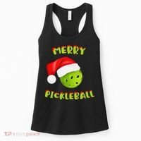 Christmas Pickleball Santa Hat Pickleball Player Winter Dink Women's Tank Top thumb 0