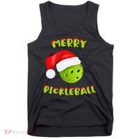 Christmas Pickleball Santa Hat Pickleball Player Winter Dink Tank Top thumb 0