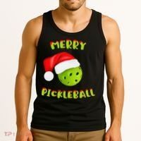 Christmas Pickleball Santa Hat Pickleball Player Winter Dink Tank Top thumb 3